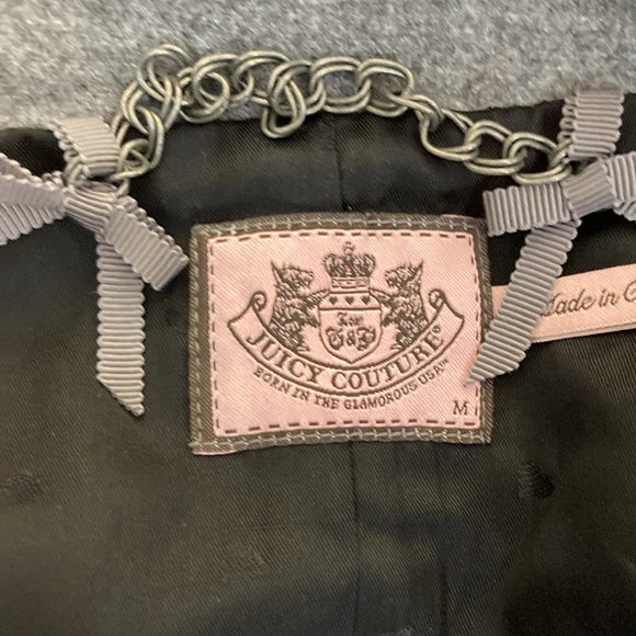 Juicy Couture Troupe Wool Jacket Gray Military Band Parade Jacket Blazer M Grey - Picture 7 of 10